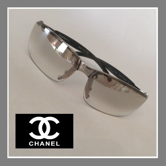 CHANEL Accessories - CHANEL gray gradient sunglasses, silver frames